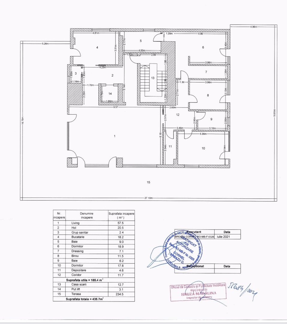 Penthouse de lux cu terasă panoramică de 230 mp în Floreasca — 10