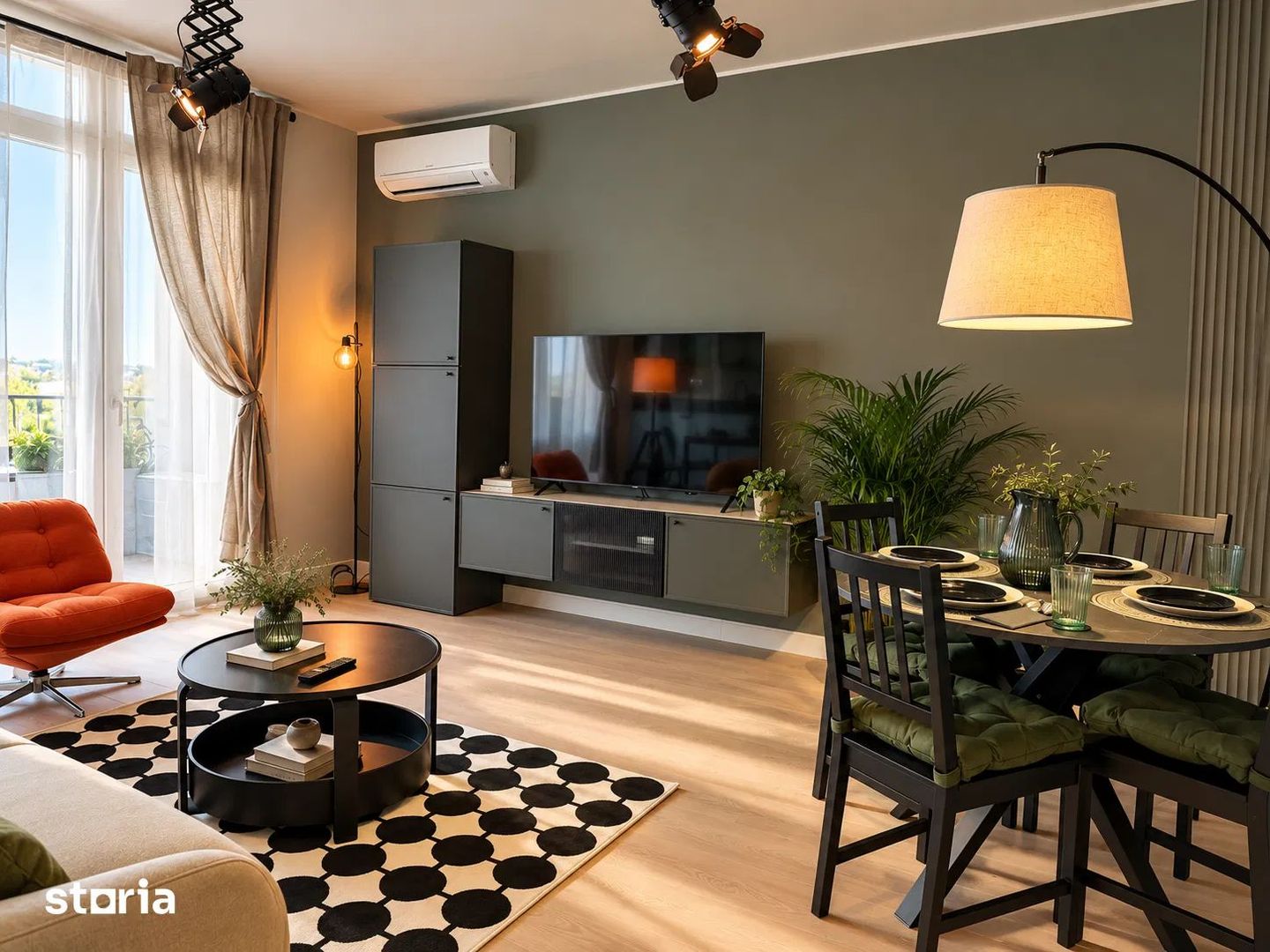 Apartament 2 camere, complet mobilat și utilat, în Akcent City