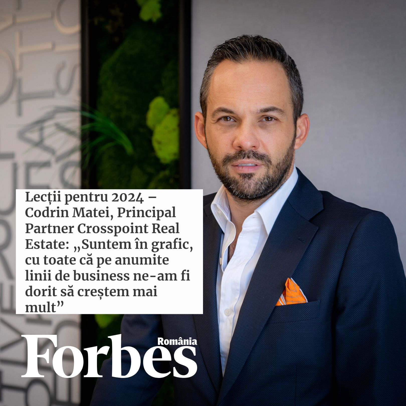 Forbes Romania – Lecții pentru 2024: Codrin Matei