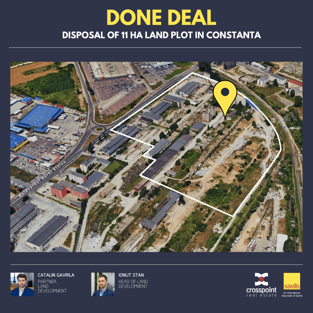 Într-o tranzacție intermediată de Crosspoint Real Estate, Lion Capital și-a extins portofoliul prin achiziția a 11 hectare de teren în Constanța