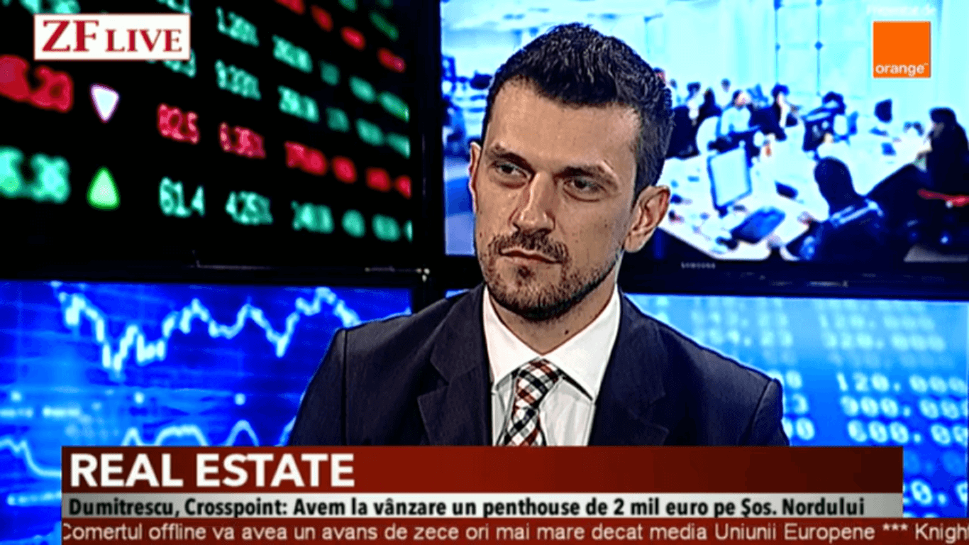 Mihai Dumitrescu (Crosspoint) la ZF Live: Investitorii aleg imobiliarele în locul depozitelor bancare