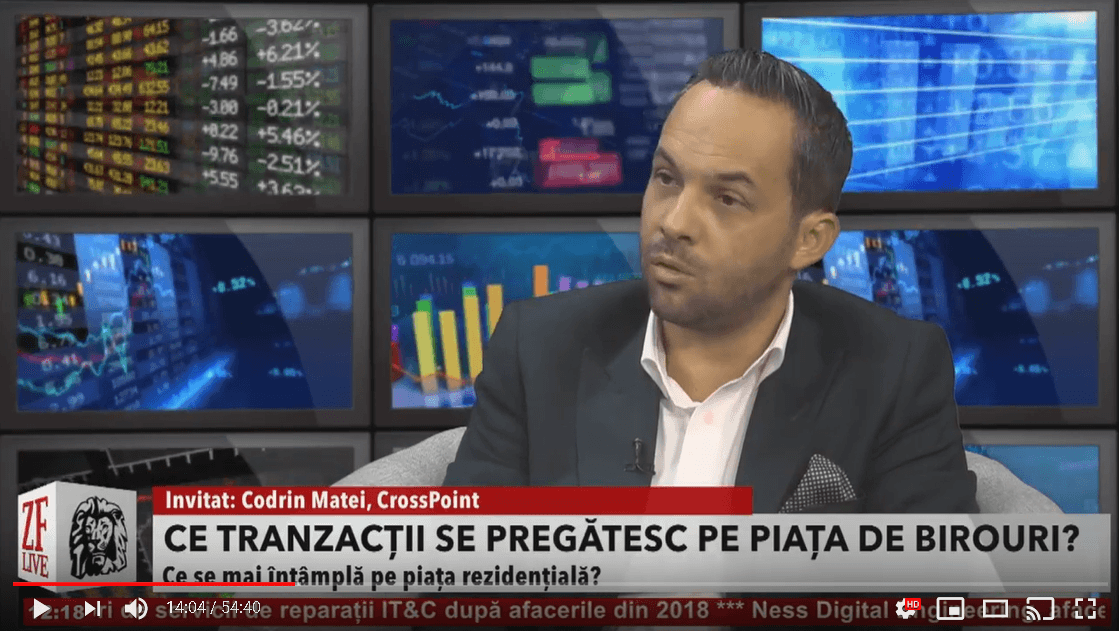 Codrin Matei, invited at ZF Live, about the real estate market in the first half of the year